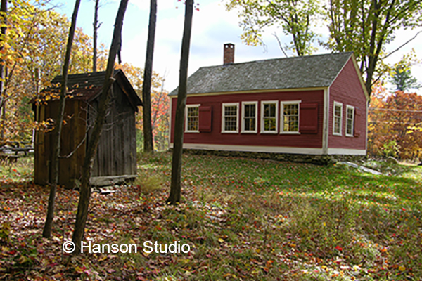Charlestown, NH - Little Red Schoolhouse - Back - Fall